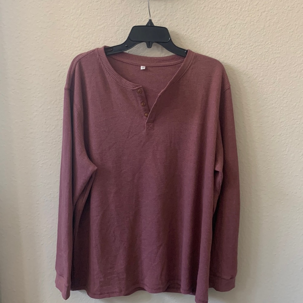 Mens 2XL purple long sleeve shirt